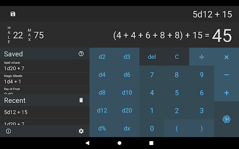 d20 Calculator 1.3 screenshot 7