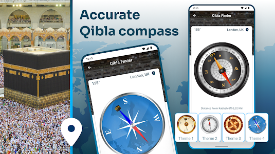 Qibla Compass with Salah Time 1.9.0 screenshot 1