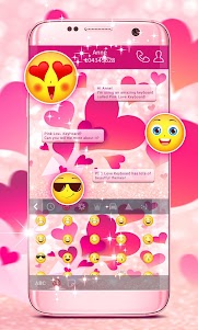 Pink Love Keyboard . screenshot 2