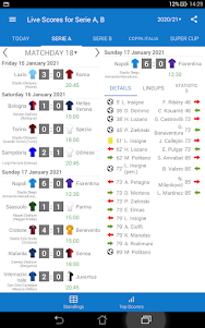 Live Scores for Serie A Italy 3.2.9 screenshot 10