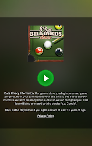 8 Ball Billiards Classic 1.0 screenshot 1