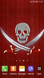 Pirate Flag Live Wallpaper 2.1 screenshot 1