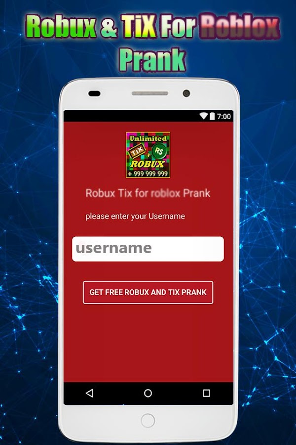 Download Unlimited Robux And Tix For Roblox Prank 1 0 Apk