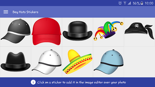 Boy Hats Stickers  screenshot 4