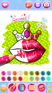 Glitter lips coloring game 2.9 screenshot 1