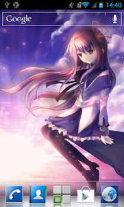 Anime girl in the clouds LWP 2.2 screenshot 1