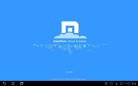 Maxthon Browser for Tablet 4.3.5.2000 screenshot 1