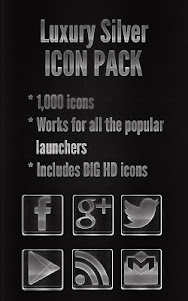 Luxury Silver - Icon Pack 1.3 screenshot 1