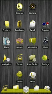 Yellow ADW Theme 1.8 | Fixed dock alignment for some phones. Fixed missing font. Still working on missing icons for x10. screenshot 1
