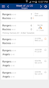 Baseball Schedule for Rangers 7.0.5 screenshot 1
