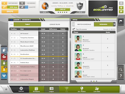 goalunited PRO soccer manager 1.6.0 screenshot 5