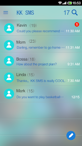 KK SMS Frosted Glass Theme 1.0 screenshot 1