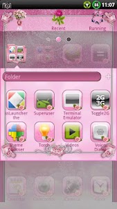 PINK ROSES GO Launcher Theme 1.16 screenshot 4