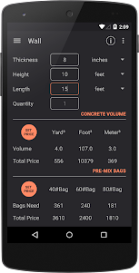 Binder - Concrete Calculator 1.6 screenshot 4