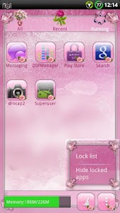 PINK ROSES GO Launcher Theme 1.16 screenshot 3