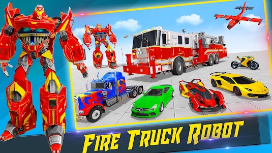Fire Truck Robot Car Game 137 screenshot 20