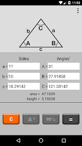 Triangle Calculator Pro 4.3.1 screenshot 1