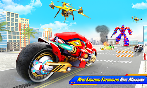 Tiger Robot Moto Bike Game 22 screenshot 1