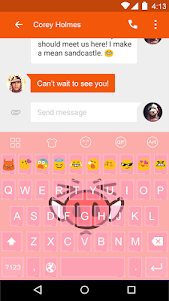 Pig Theme -Gif Emoji Keyboard 1.6 screenshot 1