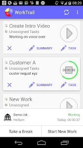 WorkTrail - Time Tracking 2.0.7 screenshot 1