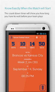 Denver Football Alarm Pro 1.0 screenshot 1