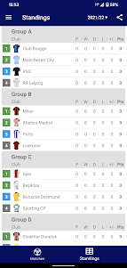 Results for Champions League 4.2.4 screenshot 1