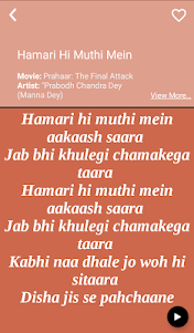 Hit Manna Dey's Songs Lyrics 2.0 screenshot 5