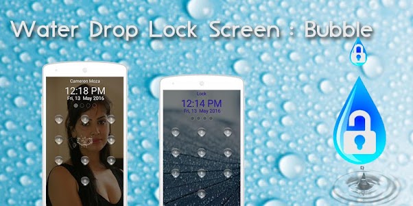 Water Drop Lock Screen :Bubble 1.1 screenshot 1