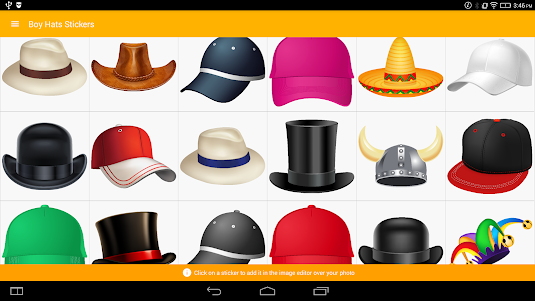 Boy Hats Stickers  screenshot 5