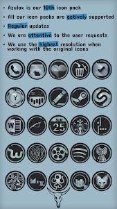Azulox Icon Pack - Dark mode 125.0 screenshot 3