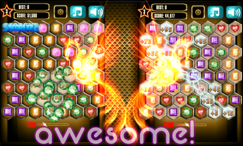 Jewels Blitz Gold Hexagon  screenshot 4