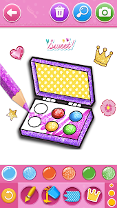 Glitter beauty coloring game 5.3 screenshot 1