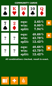 Poker Calculator 1.41 screenshot 3
