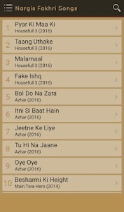 Hit Nargis Fakhri Songs Lyrics 1.0 screenshot 2