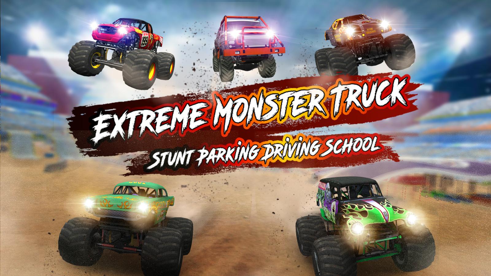 Extreme Monster Truck Stunt Parking Driving School 131 Apk - roblox monster truck drag race