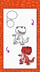 How to draw cute dinosaurs ste 3.2 screenshot 5