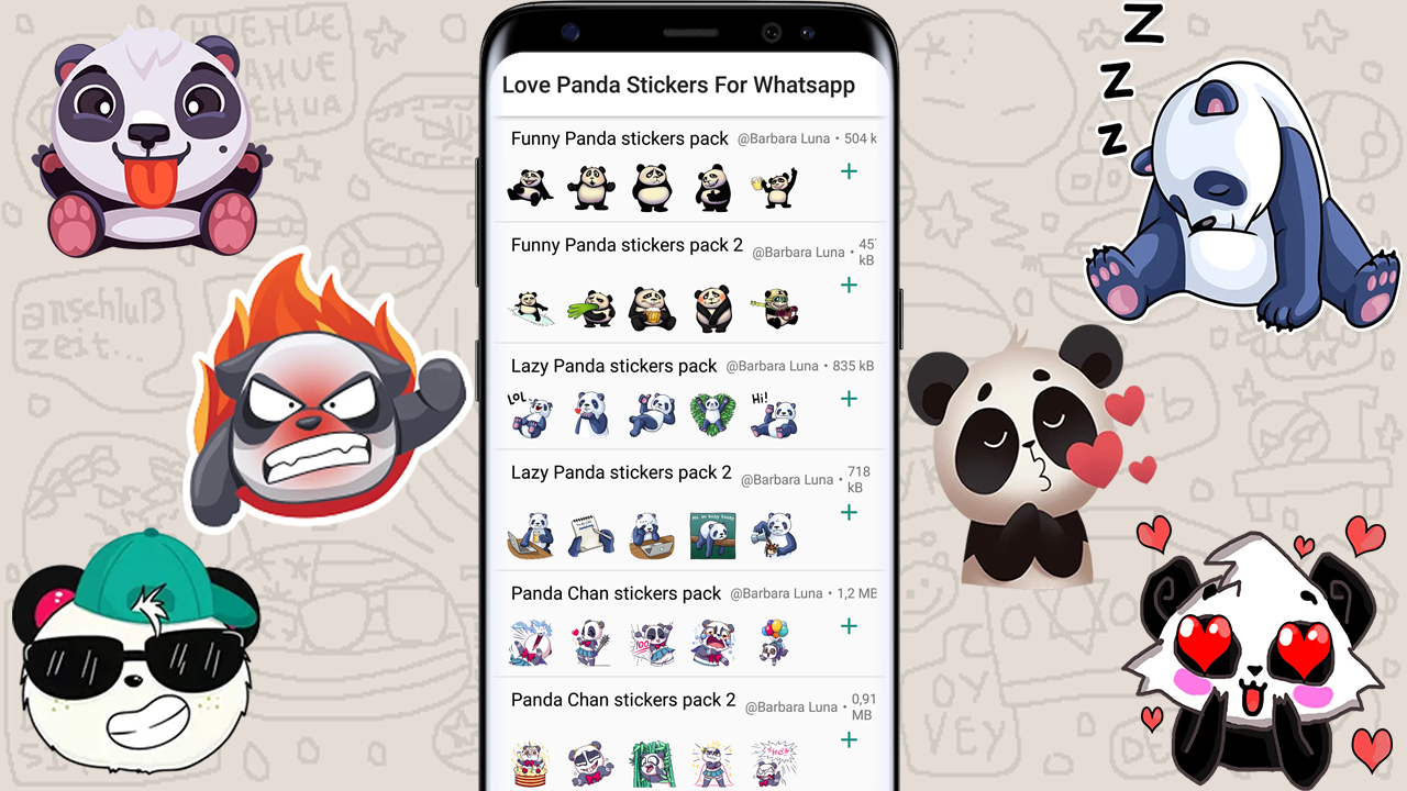 Wastickerapps Love And Cute Panda Stickers 400 Apk Download