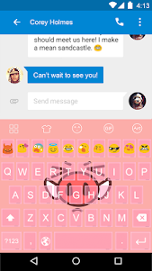 Pig Theme -Gif Emoji Keyboard 1.6 screenshot 2