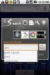 iSearch widget free 1.22 screenshot 1