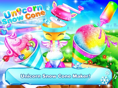 Snow Cone Maker - Unicorn Games for Girls  screenshot 1