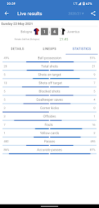 Live Scores for Serie A Italy 3.2.9 screenshot 5