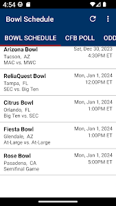 College Football Bowl Schedule 3.0 screenshot 1
