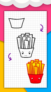 How to draw cute food by steps 3.2 screenshot 6